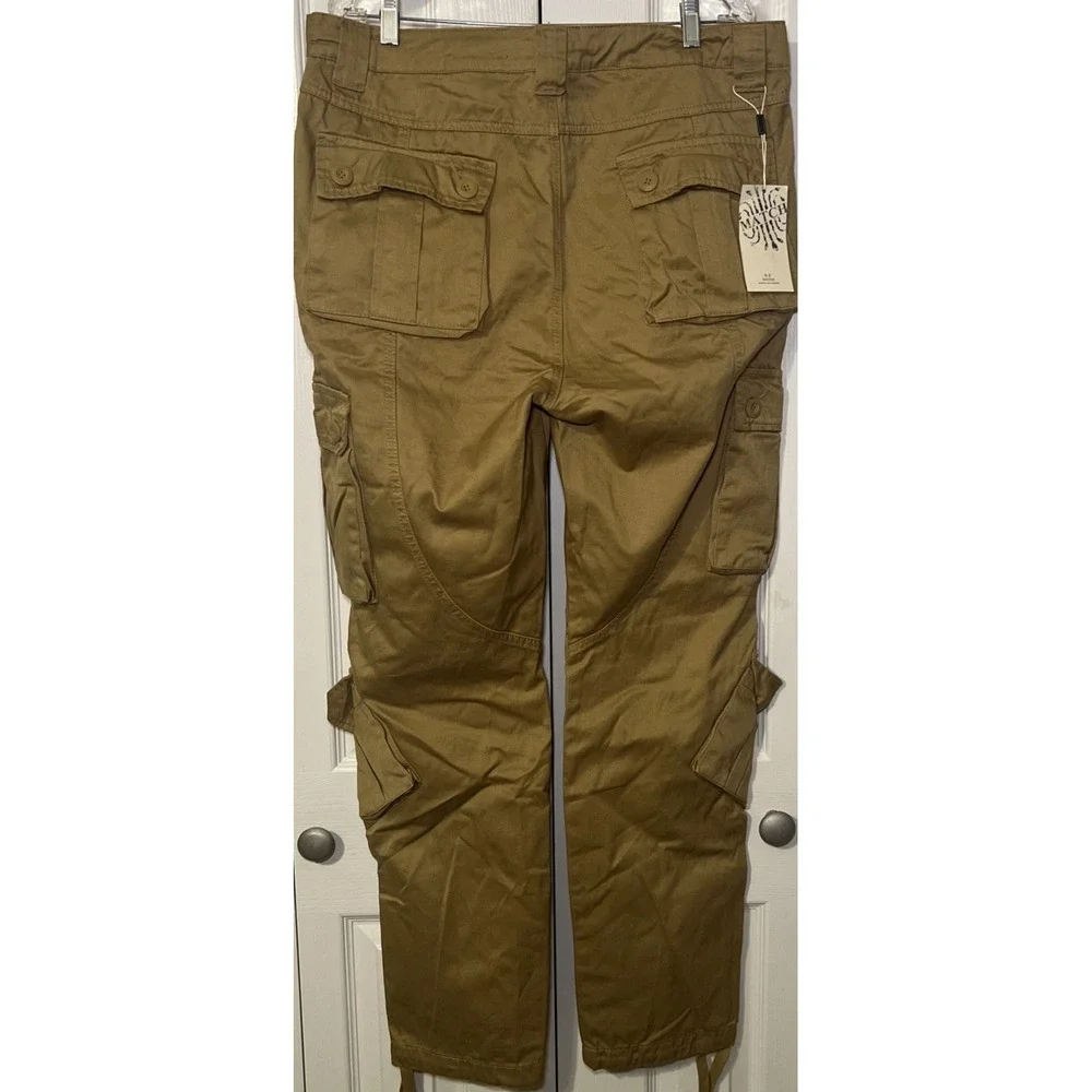 Matchstick Khaki Casual 8 Pocket Drawstring Cargo Pants Size 38x33 New With Tags